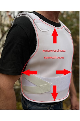Copes 3a Seviye Gömlek Altı Çelik Yelek Beyaz