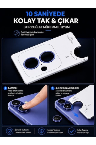 Apple iPhone Uyumlu 15 / 15 Plus Siyah Metal Kamera Lens Koruyucu Safir Cam Ultra Net Hd