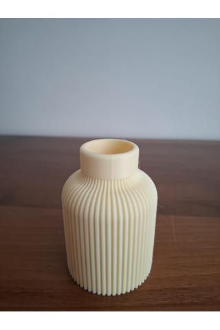 Dekoratif Mini Bohem Vazo- 5 Cm Krem