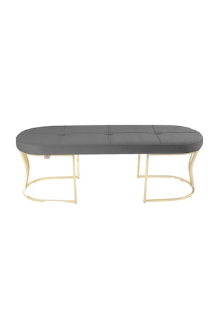 Viego Gold Collection- Gri Kapitoneli Chester Model Puf & Bench & Koltuk & Uzun Makyaj Puff & Yatak Ucu