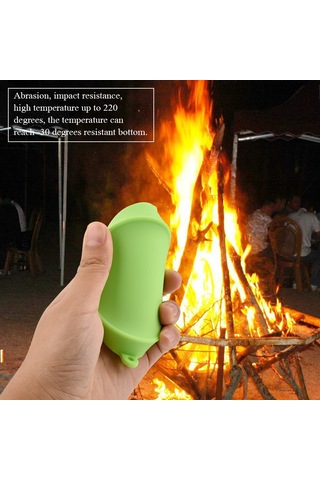 Lemestar Yeşil Silikon Katlanabilir Su Bardağı - Taşınabilir, Yeniden Kullanılabilir, 220 C Isı Dayanıklı, Sağlıklı Ve Çevre Dost Seyahat/manavcı Yardımcısı Yeşil
