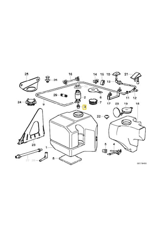 Bmw Cam Far Yıkama Motoru Conta E21 E23 E24 E28 E31 E32 E34 E30 E36 E38 E39 Z1 Z3-e36 61661365657 . 1 Adet