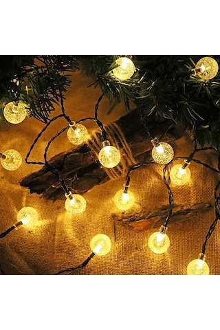 Güneş Enerjili Top 50 Led Bahçe Aydınlatma 7 Metre S-38 Çok Renkli