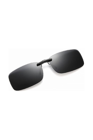 2 Adet Siyah Koyu Yeşil Klipsli Polarize Güneş Gözlüğü Erkek Uv40 Çok Renkli