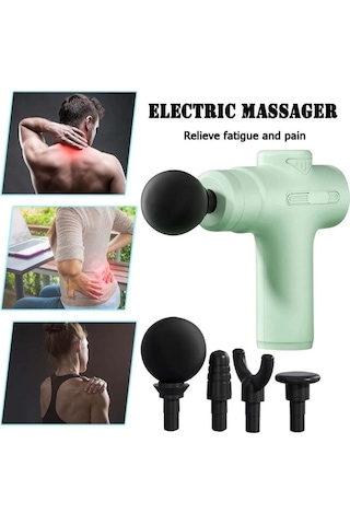 Intellıgent Massage Gun Jx-205, Masaj Tabancası, Masaj Aleti Açık Yeşil
