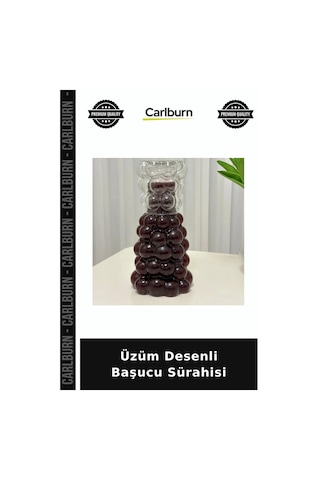 Üzüm Desenli Başucu Sürahisi Günlük Kullanım Ev Hediyesi Çeyizlik