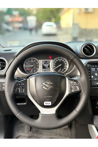 Suzuki Vitara  Kaplama Deri Direksiyon Kılıfı Siyah