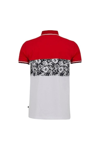 Ltb Mısoce Erkek Polo Yaka T-shirt 1221840506181-3384 Beyaz - Kırmızı