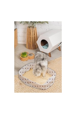 85x50 Cm Boyutunda 7'li Kedi Kumu Torbası, Pratik Kullanım Açık Gri
