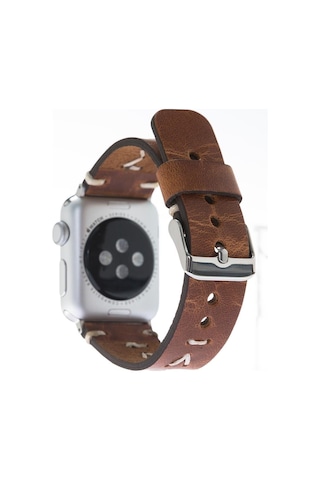 Bouletta Apple Uyumlu  Watch Deri Kordon 42-44-45 MM Saraç Tan
