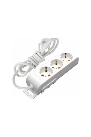 Üçlü Topraklı Grup Priz Çocuk Korumalı 3 Metre Kablolu