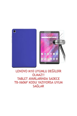 Trendsshop Tab M10 Fhd Plus 10.3 Tb-x606 X606f Silikon Kılıf + Ekran Koruyucu Mavi