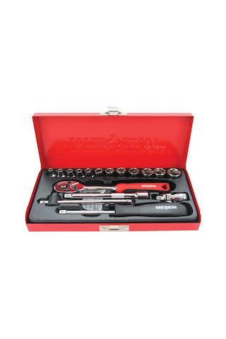 Meşem 17 Parça 1/4" Lokma Takımı Çantalı Meşem021