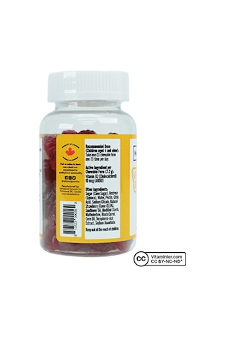Herbaland Gummies Vitamin D3 60 Çiğnenebilir Form Çilek