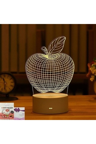 Szypzstore 1 Adet Romantik Aşk 3d Akrilik Ev Için Led Lamba Çocuk Gece Lambası Masa Lambası Doğum Günü Partisi Dekoru Sevgililer Günü Başucu Lambası 7cw8s2 Siyah