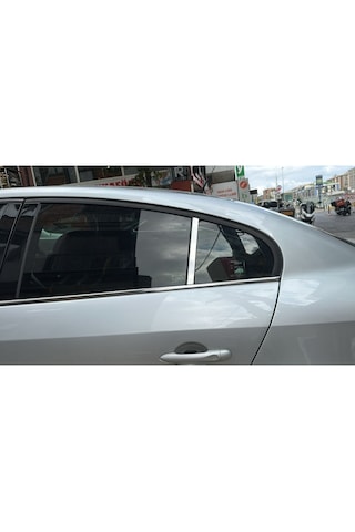 Renault Fluence 2010-2018 Uyumlu Kapı Cam Direği Kelebek 2 Parça Krom Paslanmaz Çelik Cam Direk