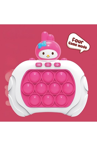 Sanrio Kuromi My Melody Figürlü Işıklı Müzikli Popit Eğitici Oyuncak Fast Push Elektronik Popit