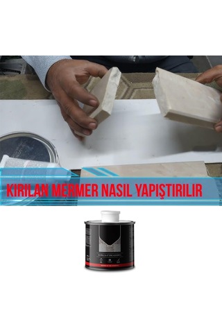 Granit Mermer Taş Fayans Çini Mozaik Beton Ahşap Yapıştırıcısı Polyester Sentetik Reçine 1000 Gram