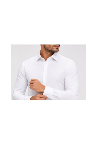 Suit Aydın Uzun Kol Slim Fit Non Iron Ütü Gerektirmeyen Pamuklu Klasik Gömlek Beyaz