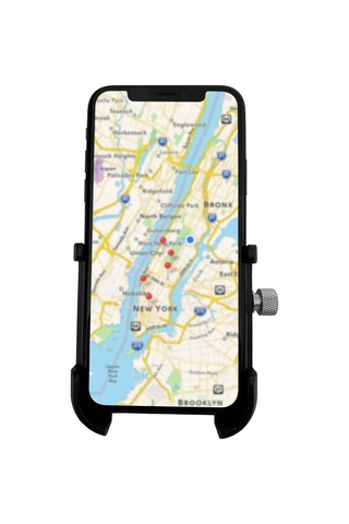 Bisiklet Telefon Montajı Alüminyum Alaşımlı Motosiklet 360 Derece Dönüşlü Telefon Tutucu - Siyah