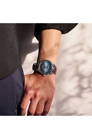 Seiko Srpk15j Otomatik Deri Kahverengi Lacivert Kadran 41 Mm Erkek Kol Saati Gri