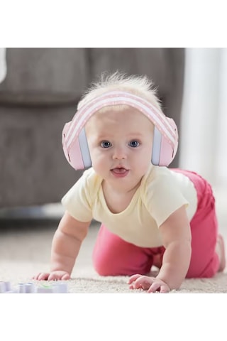 Snapbuy Bebekler İçin Gürültü Önleyici Kulaklık, Çocuklar İçin Ses Yalıtımlı Kulak Koruyucu Pembe