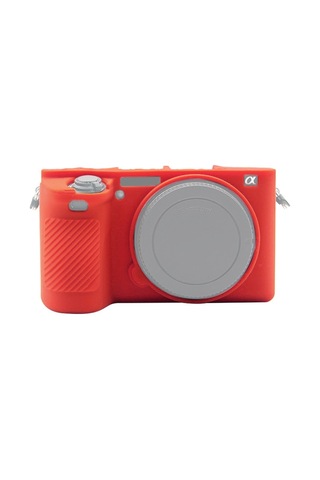 Sony Ilce-6500 İçin Puluz Soft Silikon Koruyucu Kılıf Kırmızı Diğer