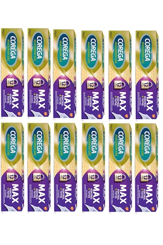 Corega Maksimum Güç Tat İçermez Diş Protez Yapıştırıcı Krem 12 x 40 G