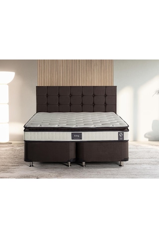 Niron King Yatak Seti 150x200 Çift Kişilik Yatak Baza Başlık Takı