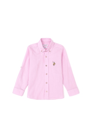 U.s. Polo Assn. Erkek Çocuk Pembe Gömlek Basic 50283994-vr041 Pembe