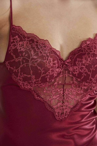 Pierre Cardin 425 Saten Şort Takım Bordo 001