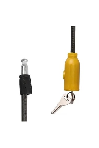 Zhltools İnce Bisiklet Kilidi Anahtarlı 6mm 65cm Kırmızı