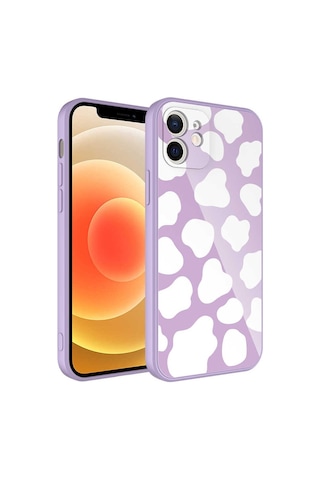 Apple Uyumlu iPhone 12 Uyumlu Kamera Korumalı Desenli Sert Silikon Zore Epoksi Kılıf-no6 NO6 -