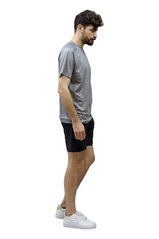 Nature The Brand Gri Kamuflaj Baskılı Reglan Kol Sporcu Tişört Gri