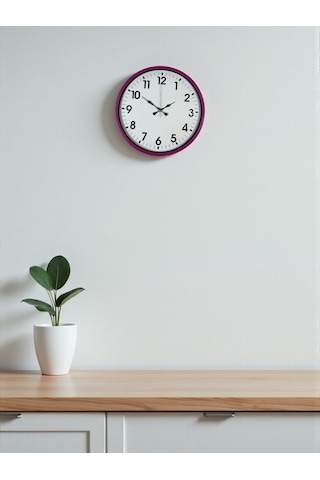 Zentime 36 Cm Pembe Dekoratif Duvar Saati çok Renkli