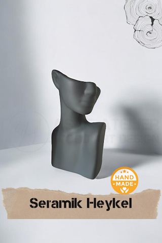 Asaf Atelier El Yapımı Seramik Büst