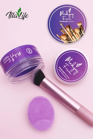 Makyaj Fırçası & Süngeri Temizleme Sabunu Silikon Matı