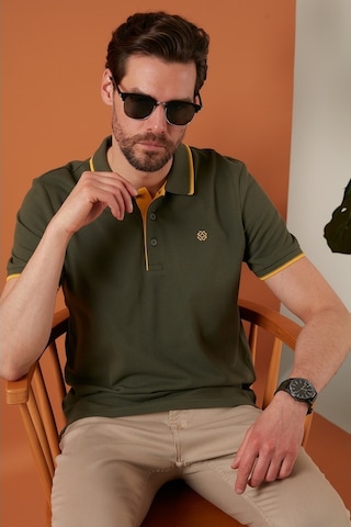 Buratti % 100 Pamuk Düğmeli Regular Fit Erkek Polo Yaka T Shirt 5902118 Haki-Sari