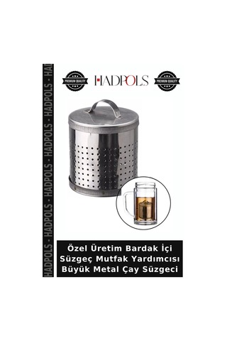 Özel Üretim Bardak İçi Süzgeç Mutfak Yardımcısı Büyük Metal Çay Süzgeci