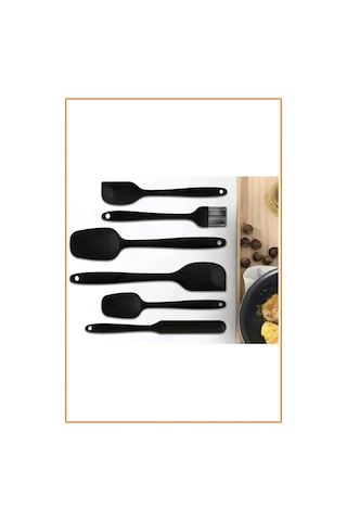 6 Adet Isıya Dayanıklı Yanmaz Yapışmaz Silikon Spatula Seti 6'l