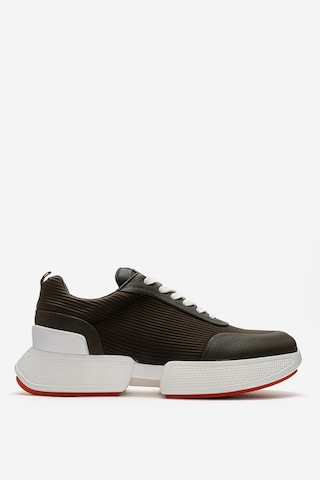 Marcomen Erkek Yüksek Taban Bağcıklı Deri Comfort Sneaker Mc 20276 Haki