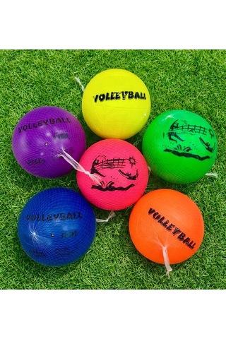 Özel Seri Okul Sporu Çocuk Yetişkin Pvc Voleybol Topu 200 Gr Çok Renkli