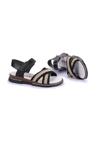 Kiko Kids Şb 2843-47 Orto pedik Kız Çocuk Sandalet Terlik Siyah