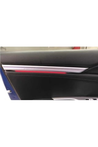 Autogp Honda Civic Fc5 Uyumlu Kapı İç Çıtası Ambiyans Kırmızı 2 Parça 2016+ Cm2012fc5kca2