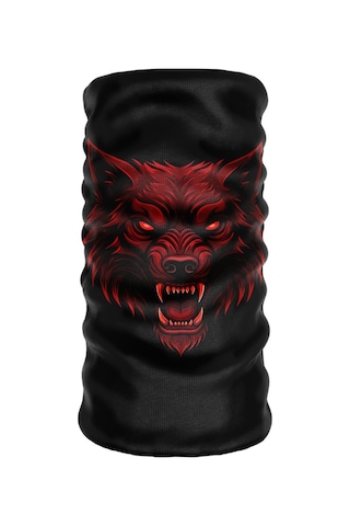 Bebo Store Extreme Outdoor Spor , Motorcu Ve Bisiklet Kullananlara Özel Desenli Buff Boyunluk Bandana Balaklava Kurt-193 Çok Renkli