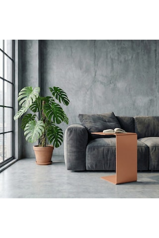 Modern Metal Yan Sehpa/minimal C Sehpa/ Salon, Koltuk Yanı Sehpası Turuncu Modern Metal Yan Sehpa/minimal C Sehpa/ Salon, Koltuk Yanı Sehpası Turuncu