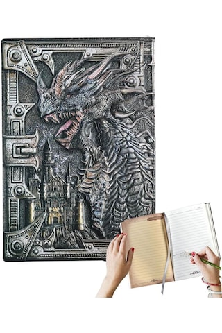 Hediyelik Deri Defter Ejderha Kabartmalı