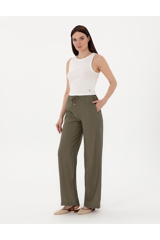 Pierre Cardin Kadın Haki Pantolon Kanvas-chino 50306511-vr027 Haki