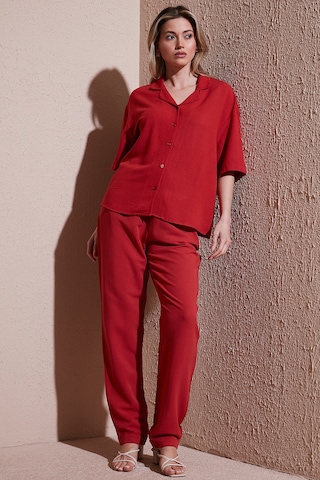 Fashion Friends Bayan Pantolon 25y0550k1 Kiremit Kiremit