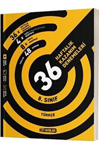 8. Sınıf Türkçe 36 Haftalık Kazanım Denemeleri- Hız Yayınları
